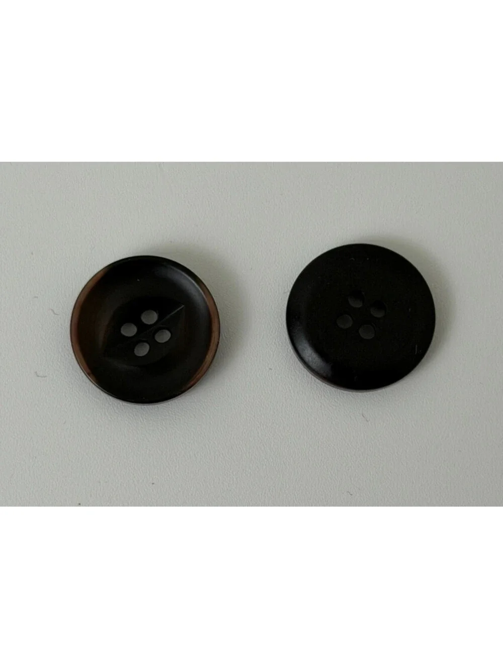 Lot of 5 Dark Brown / Light Brown 4-Hole Buttons 1.8 cm Coat Jacket Sewing